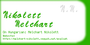 nikolett melchart business card